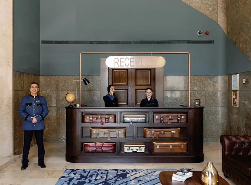 Reception The Editory Riverside Hotel Lisbon Portugal