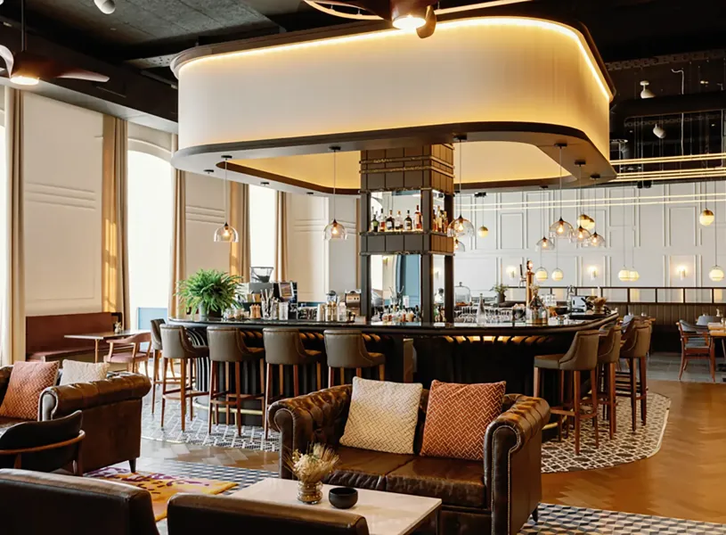 Restaurant Dining Room The Editory Riverside Hotel Lisbon Portugal
