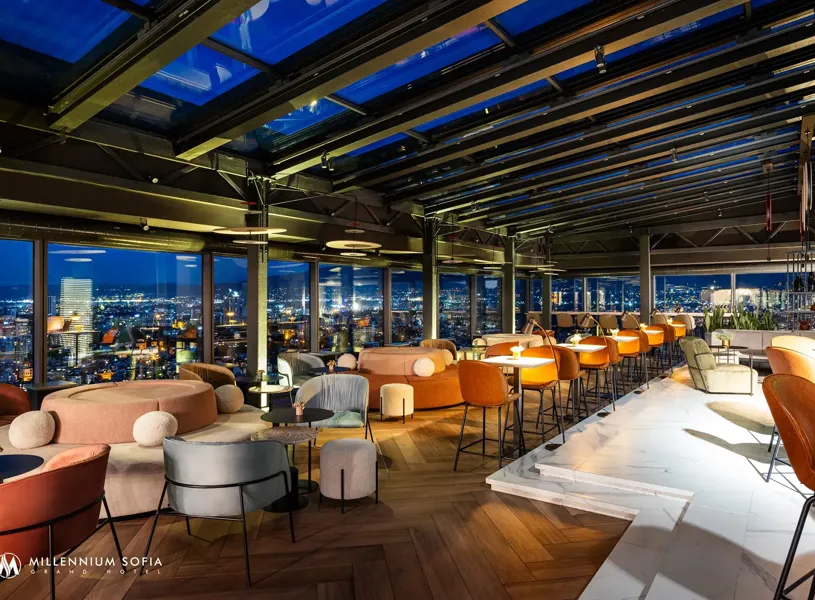 Terrace Bar Grand Hotel Millennium Sofia Bulgaria