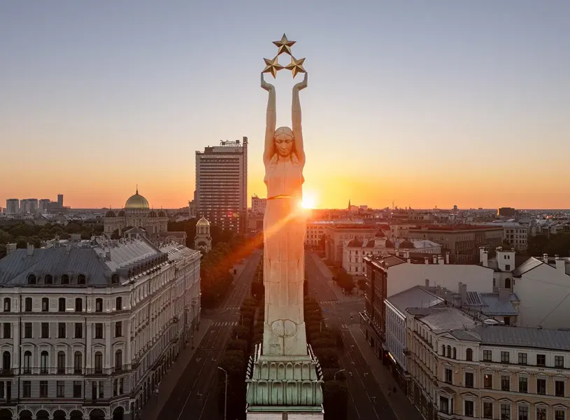 Freedom Monument Radisson Blu Latvija Spa Hotel Riga Latvia